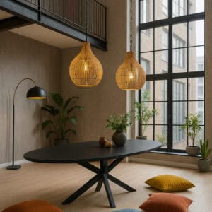 dänischer ovaler Esstisch Mangoholz