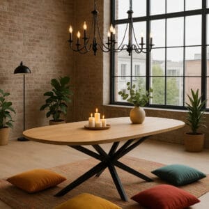 Dänisch ovaler Mangoholz Esstisch 200 cm