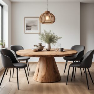 runder esstisch mangoholz natur