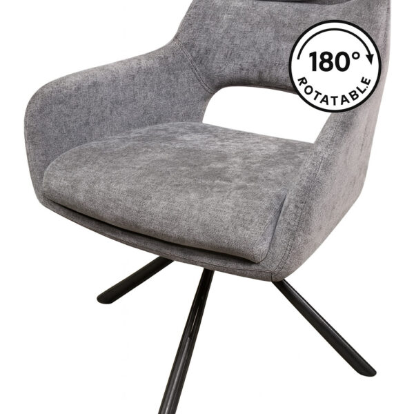 Eetkamerstoel Moon Antraciet.